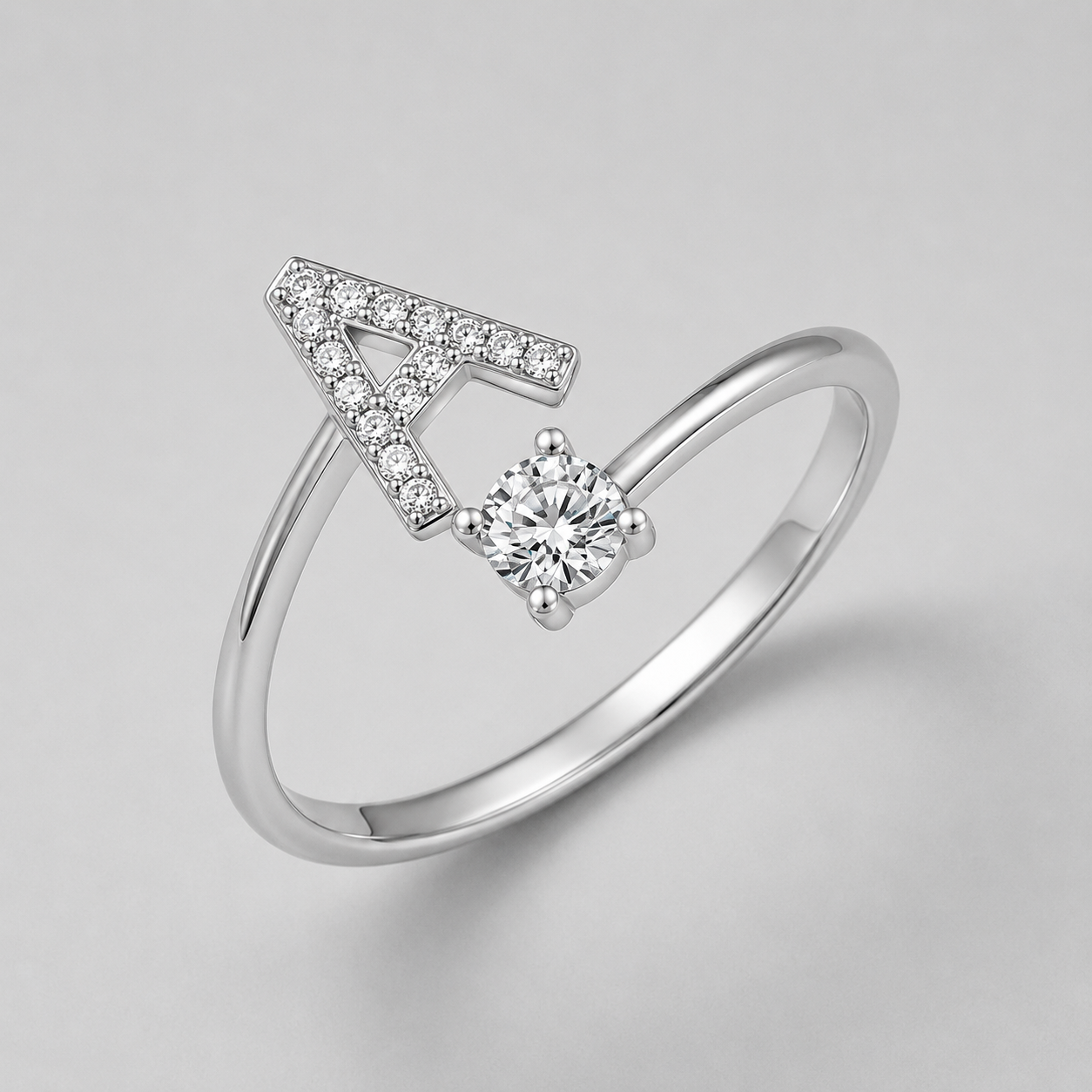 ANILLOS AJUSTABLES CON INICIALES A - Z