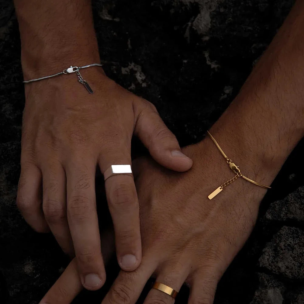 PULSERA DE CADENA CUADRADA