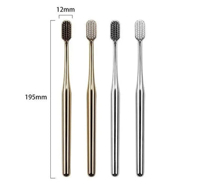 Cepillo de Dientes de Cerdas Suaves Chapado en Oro
